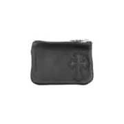 【現貨】【福利回饋】Chrome Hearts 十字架寶劍匕首 頭層牛皮零錢包小包 黑色/白色 克羅心：圖片 2