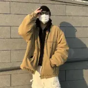 巴黎 BLC 23FW Carhartt 真皮皮領 水洗做舊棉服夾克外套 工裝 卡哈特J97：圖片 6