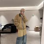 巴黎 BLC 23FW Carhartt 真皮皮領 水洗做舊棉服夾克外套 工裝 卡哈特J97：圖片 7