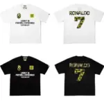 【預售】A bathing ape BAPE x CR7 Life 25SS 聯名 C羅 迷彩字母logo 短袖T恤 黑色/白色