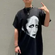 【現貨】【福利回饋】巴黎 BLC 24FW Mina 音樂人像 限定款 nfc可掃描 短袖T恤 黑色：圖片 5