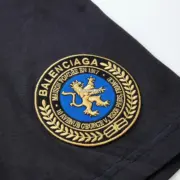 【現貨】巴黎 BLC 25SS 胸口刺繡小logo 袖章徽章 水洗 短袖T恤 黑色：圖片 13