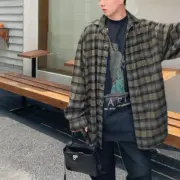 【現貨】巴黎 BLC 24SS Paris Liberty 自由女神 拼接兩件式 格紋襯衫 內搭短袖 做舊小破壞：圖片 7