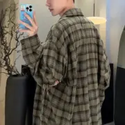 【現貨】巴黎 BLC 24SS Paris Liberty 自由女神 拼接兩件式 格紋襯衫 內搭短袖 做舊小破壞：圖片 8