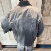 【現貨】Acne Studios 25SS 水洗潑墨黑灰 牛仔外套夾克單寧 短寬版型：圖片 5