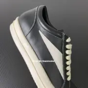 【預售】Rick Owens 侵權vans款 黑色小牛皮板鞋 休閒鞋 RO：圖片 8