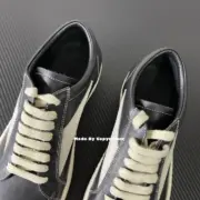 【預售】Rick Owens 侵權vans款 黑色小牛皮板鞋 休閒鞋 RO：圖片 12