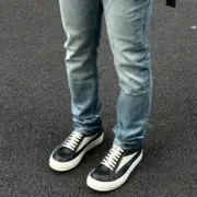 【預售】Rick Owens 侵權vans款 黑色小牛皮板鞋 休閒鞋 RO：圖片 5