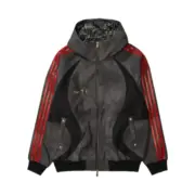 【預售】【福利回饋】THUG CLUB x AD originals 25FW 聯名 鍍銀logo 人造皮皮革皮衣衝鋒衣夾克外套：圖片 2