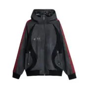 【預售】【福利回饋】THUG CLUB x AD originals 25FW 聯名 鍍銀logo 人造皮皮革皮衣衝鋒衣夾克外套：圖片 3