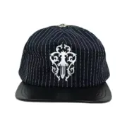 【現貨】Chrome Hearts 25SS 寶劍藤蔓刺繡 鴨舌帽棒球帽帽子 麂皮條紋/牛仔 925純銀：圖片 3