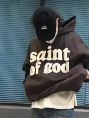Fear of God x Saint 發泡印花 字母 帽T連帽衛衣帽衫 Jerry：圖片 5