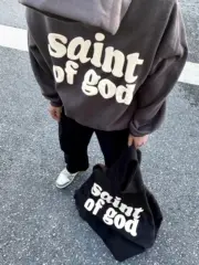 Fear of God x Saint 發泡印花 字母 帽T連帽衛衣帽衫 Jerry：圖片 6