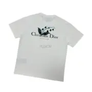 【現貨】D1OR 25FW Couture 開裂小破壞 胸前字母logo 背後鈴蘭花 短袖T恤 黑色/白色：圖片 16