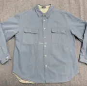 【預售】D1OR 23FW 雙面穿 刺繡logo 水洗牛仔格紋襯衫夾克外套：圖片 10