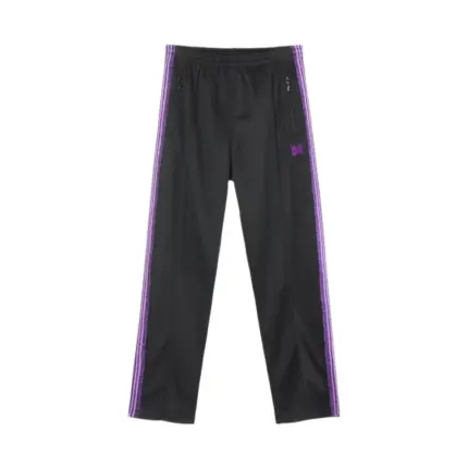 Needles 22SS Butterfly Regular Track Pants 蝴蝶刺繡 復古織帶 休閒褲直筒褲運動褲 黑紫