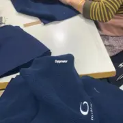 【現貨】BLC 巴黎 25FW Loop Sports Icon 循環單環刺繡 搖粒絨外套運動外套夾克 海軍藍：圖片 8