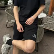 【現貨】巴黎 BLC 24SS Unity 水洗重磅蝕毛 雙環雙圈刺繡 休閒褲棉褲棉短褲：圖片 2