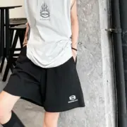 【現貨】巴黎 BLC 24SS Unity 水洗重磅蝕毛 雙環雙圈刺繡 休閒褲棉褲棉短褲：圖片 3