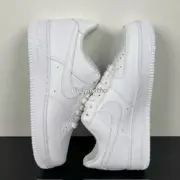 【預售】NK Air Force 1’07 空軍一號 AF1 板鞋休閒鞋籃球鞋 純白/全黑：圖片 11