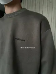 巴黎 BLC 22FW 經典可樂 波浪 針織 毛衣 衛衣 奶茶/墨綠：圖片 18