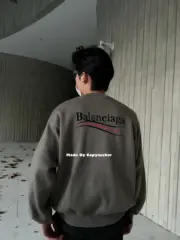 巴黎 BLC 22FW 經典可樂 波浪 針織 毛衣 衛衣 奶茶/墨綠：圖片 20