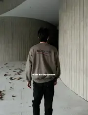 巴黎 BLC 22FW 經典可樂 波浪 針織 毛衣 衛衣 奶茶/墨綠：圖片 21