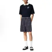 【現貨】1V 24SS 字母logo刺繡 polo針織短袖T恤毛衣短袖：圖片 4