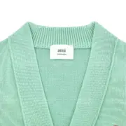 【福利回饋】AMI PARIS 21SS 愛心刺繡Logo V領針織衫開衫夾克外套毛衣：圖片 9