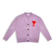 【福利回饋】AMI PARIS 21SS 愛心刺繡Logo V領針織衫開衫夾克外套毛衣：圖片 11