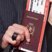 巴黎 BLC 24SS Passport 錢包長夾零錢包皮夾護照套護照夾卡套 牛皮 紅棕色：圖片 5