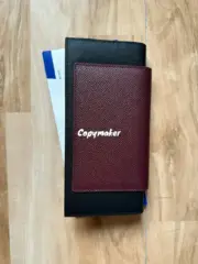 巴黎 BLC 24SS Passport 錢包長夾零錢包皮夾護照套護照夾卡套 牛皮 紅棕色：圖片 10