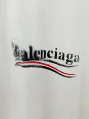 巴黎 BLC 24SS Political Campaign 模糊漸層迷霧可樂波浪 短袖T恤 黑色米白 經典款：圖片 18