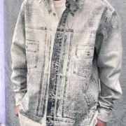 D1OR 24SS MKII-Effect Overshirt 3D素描 水洗做舊 牛仔襯衫夾克外套：圖片 6