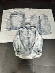 D1OR 24SS MKII-Effect Overshirt 3D素描 水洗做舊 牛仔襯衫夾克外套：圖片 8