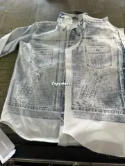 D1OR 24SS MKII-Effect Overshirt 3D素描 水洗做舊 牛仔襯衫夾克外套：圖片 9