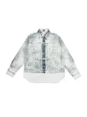D1OR 24SS MKII-Effect Overshirt 3D素描 水洗做舊 牛仔襯衫夾克外套：圖片 11
