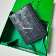 【預售】【福利回饋】BV家 Intrecciato寬編織 NAPPA 頭層牛皮 卡包零錢包小包卡套 深藍色：圖片 3