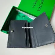 【預售】【福利回饋】BV家 Intrecciato寬編織 NAPPA 頭層牛皮 卡包零錢包小包卡套 深藍色：圖片 8