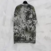 巴黎 BLC 23SS SKATER T-SHIRT  秀款 曼聯 水洗塗鴉作舊破壞 毛巾刺繡 短袖T恤：圖片 9