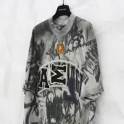 巴黎 BLC 23SS SKATER T-SHIRT  秀款 曼聯 水洗塗鴉作舊破壞 毛巾刺繡 短袖T恤：圖片 10