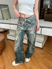 【現貨】Acne Studios 25SS 做舊水洗 糖果鏈條 3D印花 直筒牛仔褲長褲工裝褲 1981M/2006：圖片 11