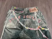 【現貨】Acne Studios 25SS 做舊水洗 糖果鏈條 3D印花 直筒牛仔褲長褲工裝褲 1981M/2006：圖片 13