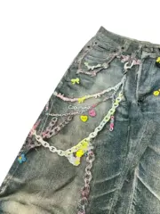 【現貨】Acne Studios 25SS 做舊水洗 糖果鏈條 3D印花 直筒牛仔褲長褲工裝褲 1981M/2006：圖片 17