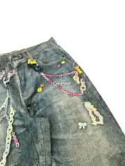 【現貨】Acne Studios 25SS 做舊水洗 糖果鏈條 3D印花 直筒牛仔褲長褲工裝褲 1981M/2006：圖片 18