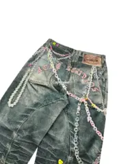 【現貨】Acne Studios 25SS 做舊水洗 糖果鏈條 3D印花 直筒牛仔褲長褲工裝褲 1981M/2006：圖片 21