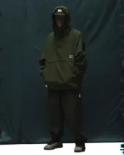 WTAPS 23AW SBS JACKET NYLONTUSSAH 軍事風格 連帽夾克風衣衝鋒衣：圖片 2