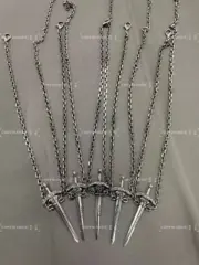 【現貨】巴黎 BLC 24SS Goth Sword Pendant Necklace 大寶劍項鍊吊墜 做舊銀色：圖片 4
