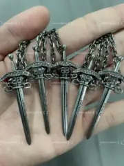 【現貨】巴黎 BLC 24SS Goth Sword Pendant Necklace 大寶劍項鍊吊墜 做舊銀色：圖片 10