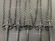 【現貨】巴黎 BLC 24SS Goth Sword Pendant Necklace 大寶劍項鍊吊墜 做舊銀色：圖片 12